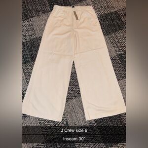 J. Crew Off-White Wide-Leg Pants